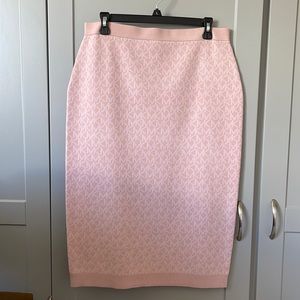 Michael Kors Logo Jacquard Pencil Skirt